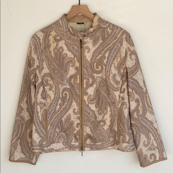 Jax Paisley full zip Moto jacket, size 14 - Picture 2 of 16
